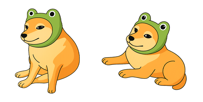 doge frog head meme custom cursor