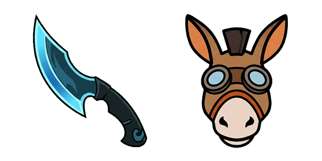 dota 2 donkey courier and sword custom cursor