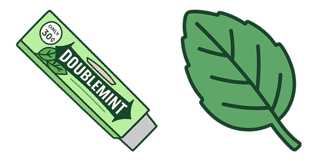 doublemint gum & mint leaf custom cursor