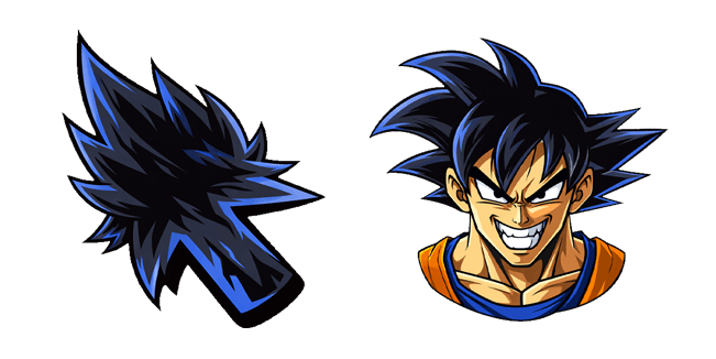 dragon ball goku ultra instinct and hair arrow custom cursor