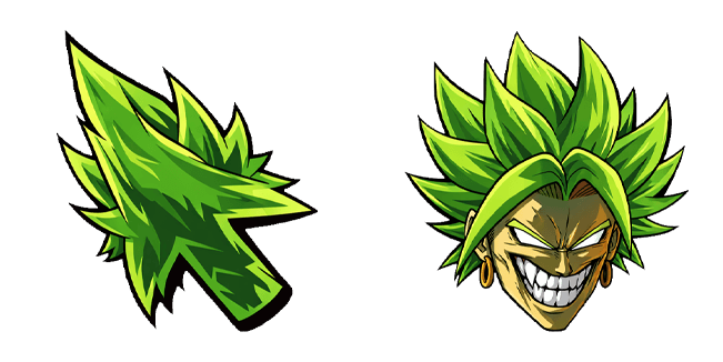 dragon ball super broly green hair arrow custom cursor