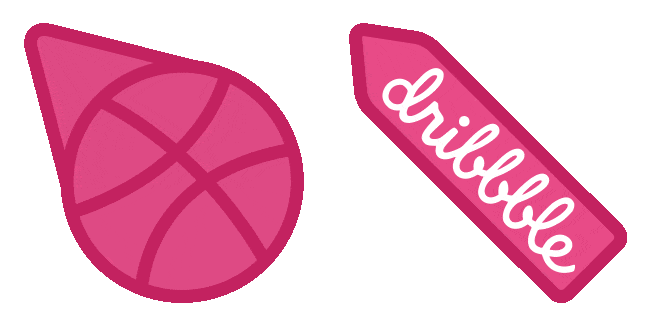 dribbble logo animated custom cursor