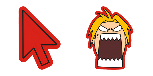 edward elric rage face custom cursor