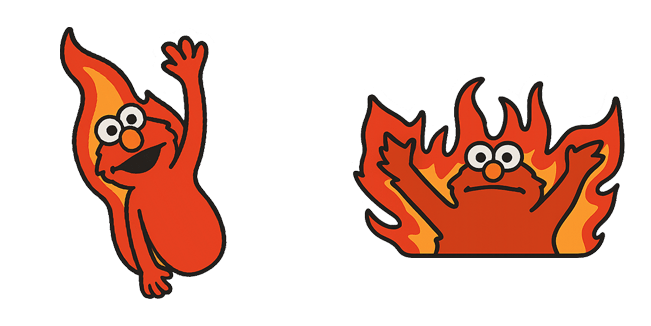 elmo fire meme custom cursor