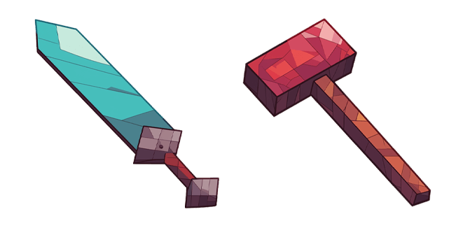 epic game sword & hammer custom cursor