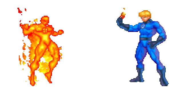 fantastic four human torch pixel animated custom curosr