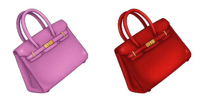 fashion pink & red hermes handbag custom cursor
