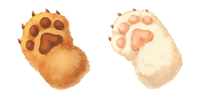 fluffy animal paws custom cursor