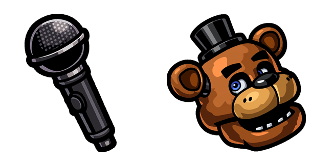 fnaf fazbear head and microphone custom cursor