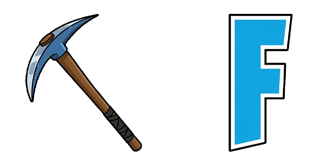 fortnite logo & pickaxe custom cursor