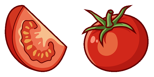 fresh vegetable tomato animated custom cursor