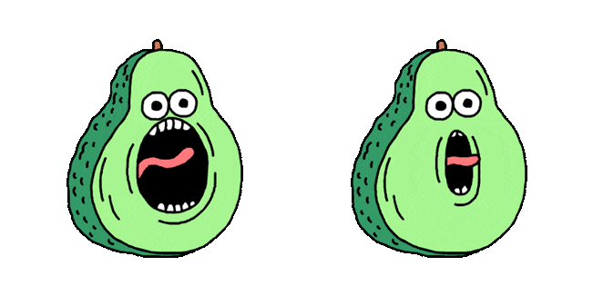 funny avocado screaming animated custom cursor