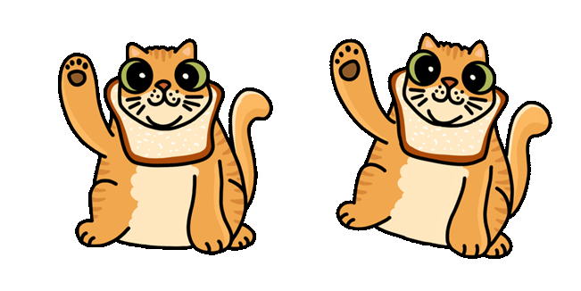funny beige cat waving hand animated custom cursor