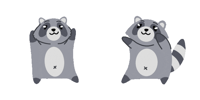 funny raccoon dancing animated custom cursor