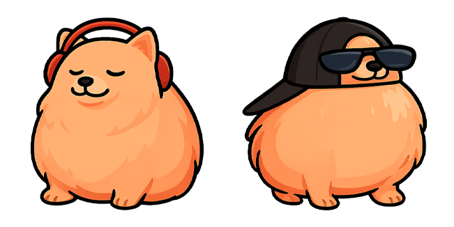 funny vibing german spitz custom cursor