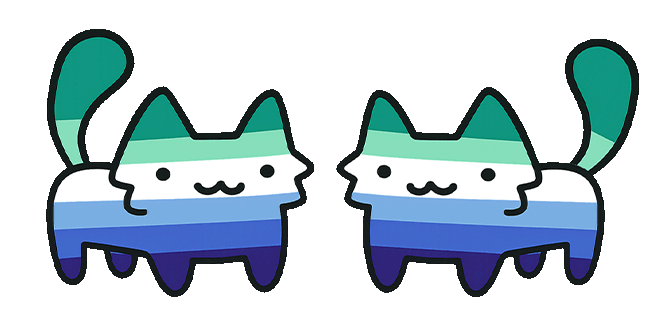 gay men pride kitty animated custom cursor