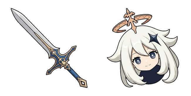 genshin impact paimon and sword custom cursor