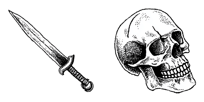 gothic aesthetic dagger skull custom cursor