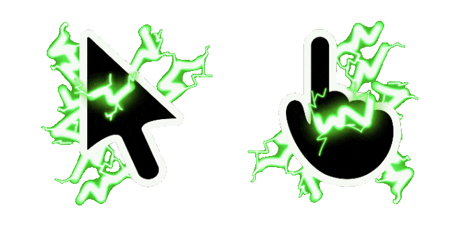 green electric animated custom cursor