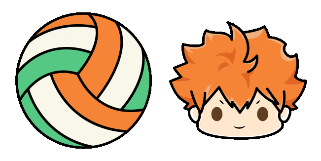 haikyu cute hinata ball animated custom cursor