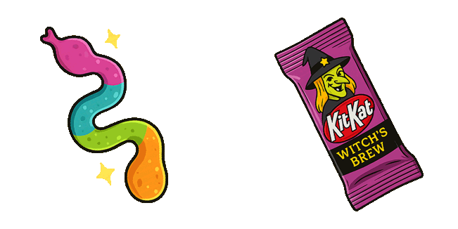 halloween candy kitkat witchs gummy snake animated custom cursor