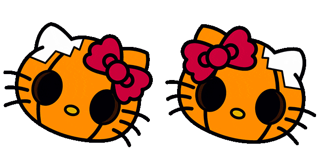 halloween hello kitty pumpkin head animated custom cursor