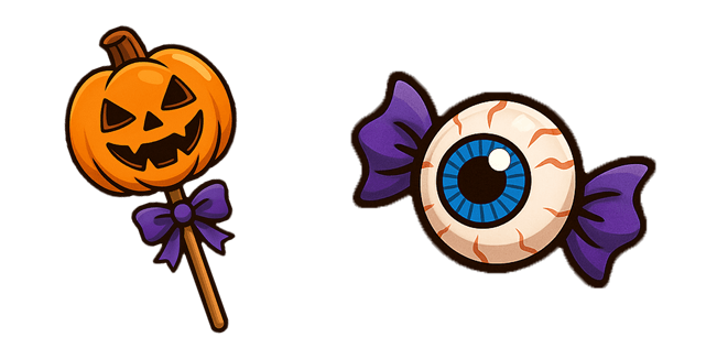 halloween jack o lollipop eyeball candy custom cursor