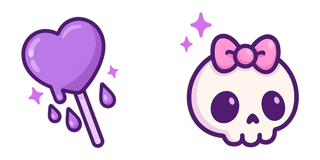 halloween kawaii skull candy custom cursor