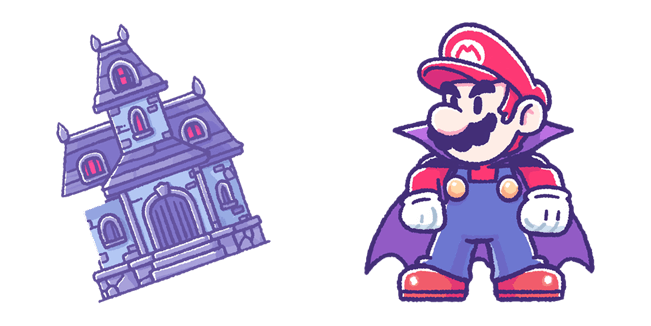 halloween super mario dracula haunted house custom cursor