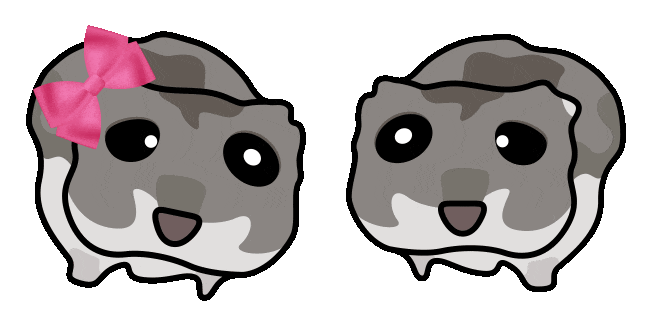 hamster with big eyes meme animated custom cursor