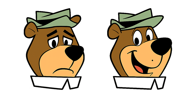 happy & sad yogi bear custom cursor