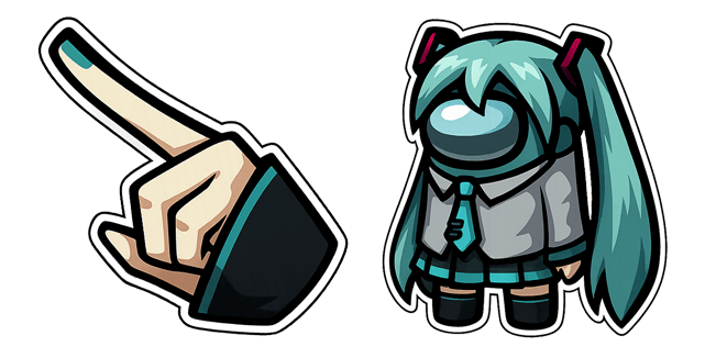 hatsune miku x among us custom cursor