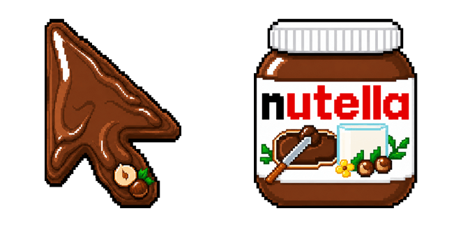 hazelnut chocolate nutella pixel custom cursor