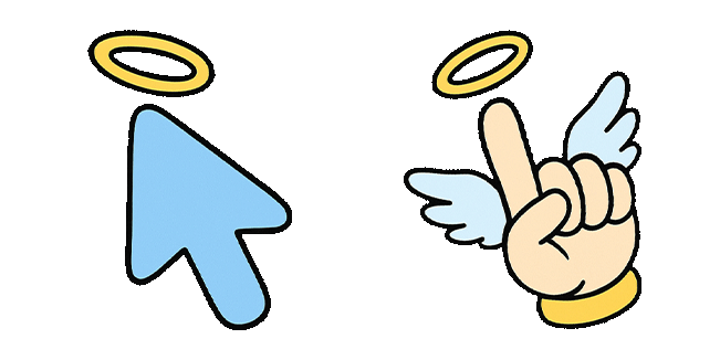heavenly arrow & hand animated custom cursor