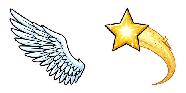 heavenly wing and golden star custom cursor