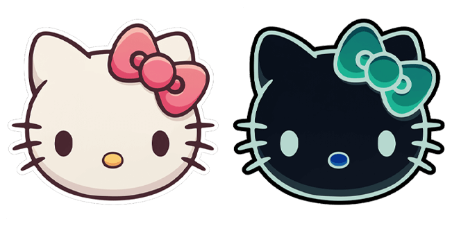 hello kitty negative custom cursor