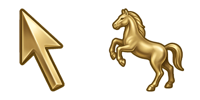 heroes of might and magic iii golden arrow and horse custom cursor