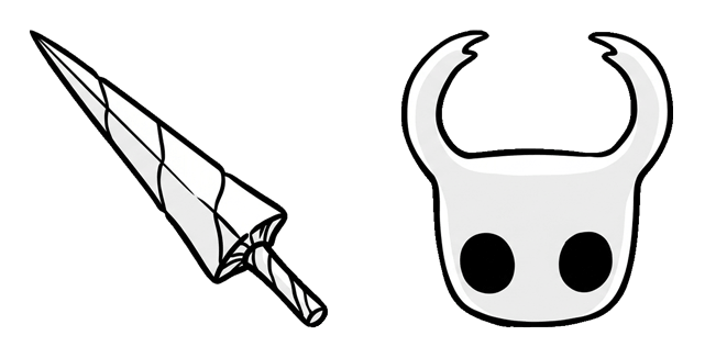 hollow knight nail sword and mask custom cursor