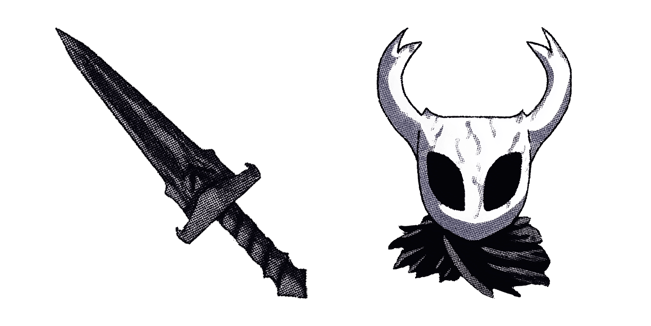 hollow knight nail sword and mask retro custom cursor