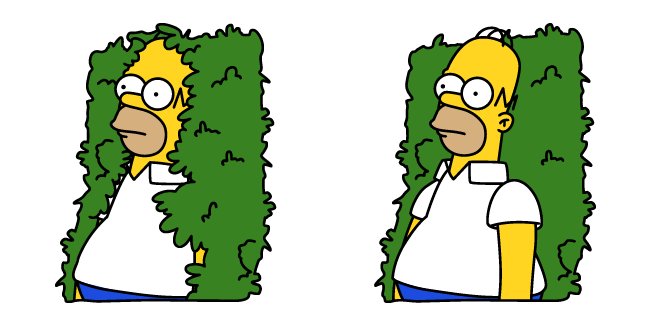 homer simpson backs into bushes meme custom cursor