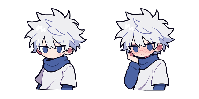 hunter x hunter killua zoldyck blushing custom cursor