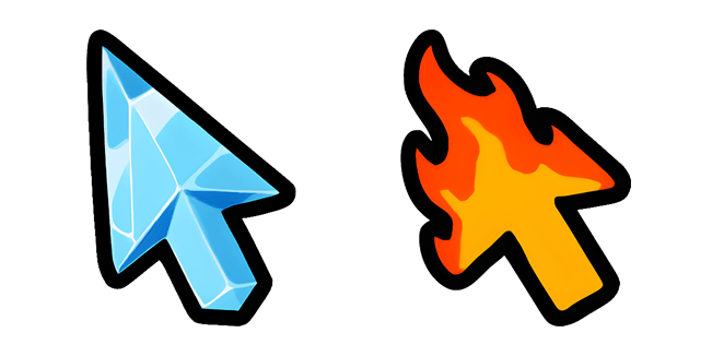 ice and fire arrow custom cursor