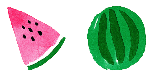 juicy watermelon fruit watercolor custom cursor