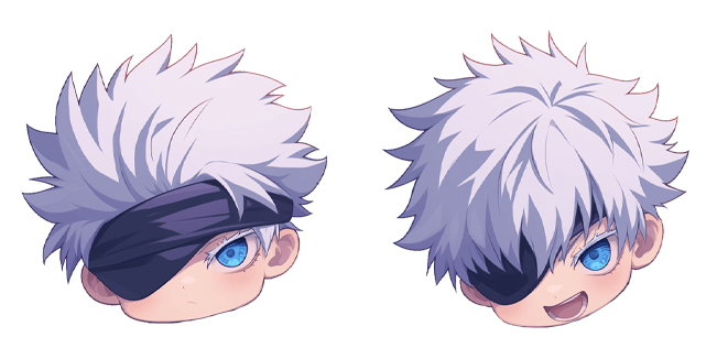 jujutsu kaisen chibi gojo satoru head custom cursor