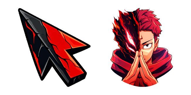 jujutsu kaisen half sukuna & half itadori custom cursor
