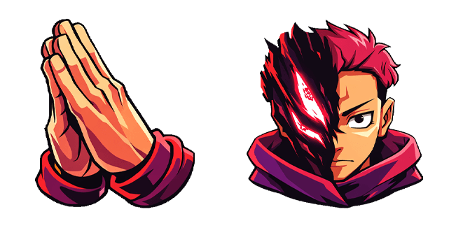 jujutsu kaisen half yuji itadori & half sukuna custom cursor