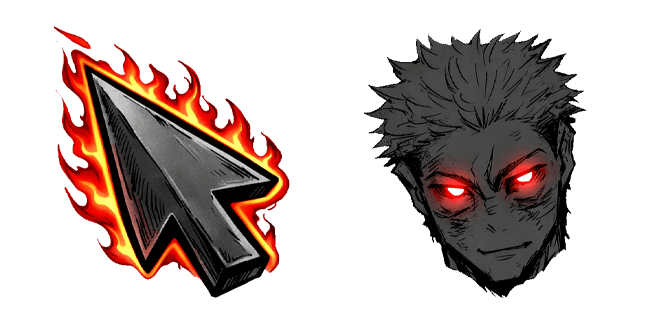 jujutsu kaisen sukuna red eyes and fire arrow custom cursor