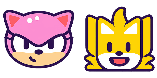 kawaii amy rose and tails custom cursor