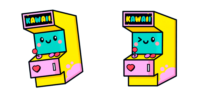 kawaii arcade machine animated custom cursor