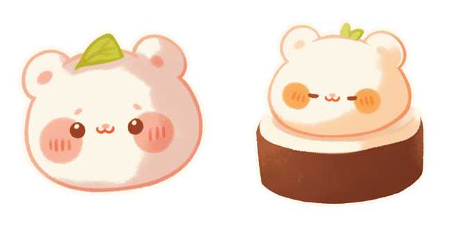 kawaii bear foodie custom cursor